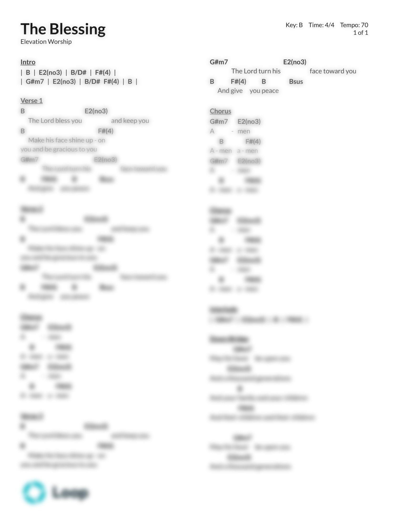 The Blessing Chords Pdf - High Quality Landscape Texture - 4K