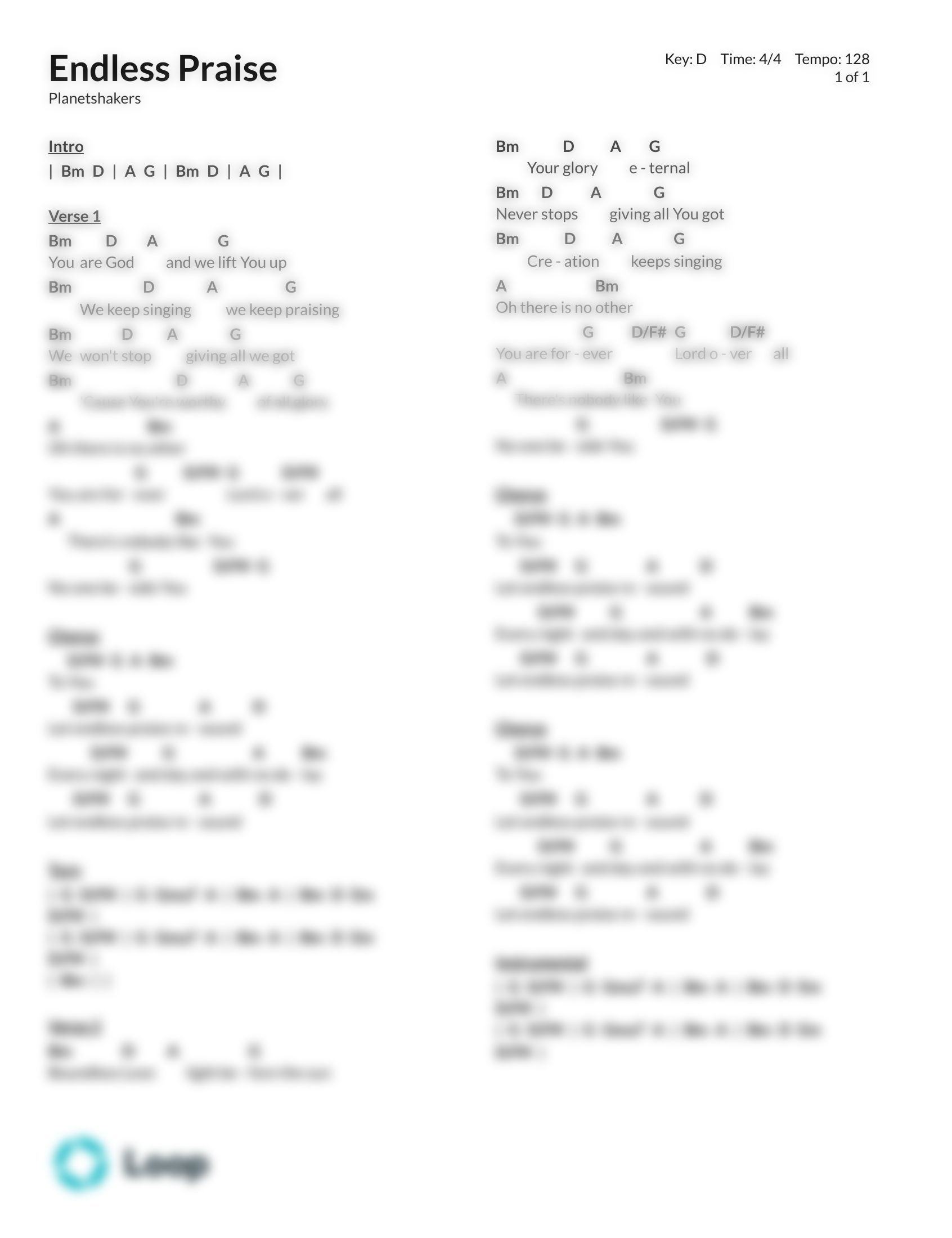 Praise Radio Version Chord Chart Pdf Download Loop Community - Sunset Pictures - High Quality 8K Collection