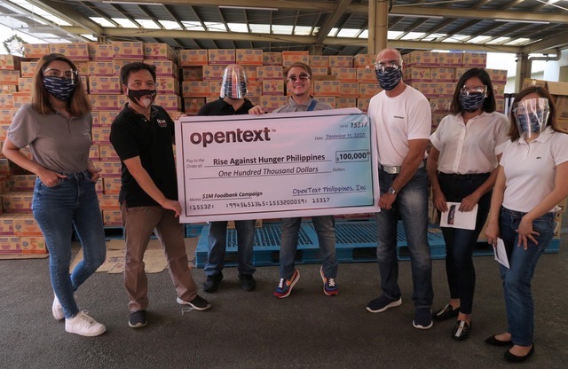 OpenText donation to Rise Against Hunger