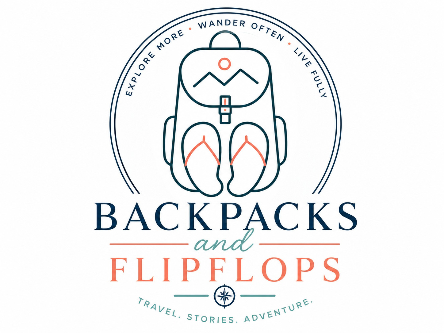 Backpacks and Flipflops travel guides logo