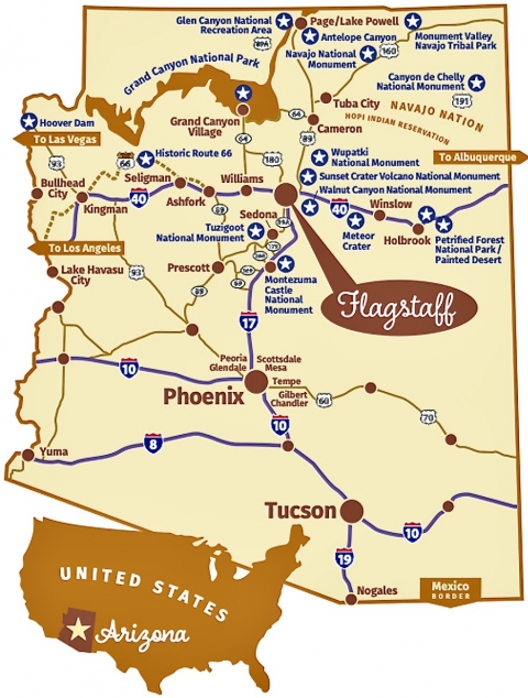 Tour Flagstaff Attractions On Your Own Backroad Planet Flagstaff Arizona Map 480x634 