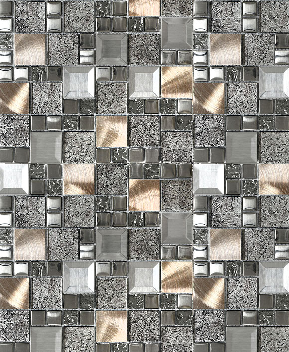 Wholesale Metallic Mosaic Tile Sheets Aluminum Interior ...