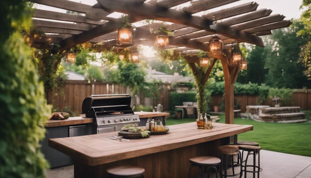 Backyard kitchen layouts