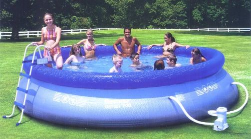 Inflatable Above Ground Swimming Pool Fast Set 15ft x 42in; BI PFS15