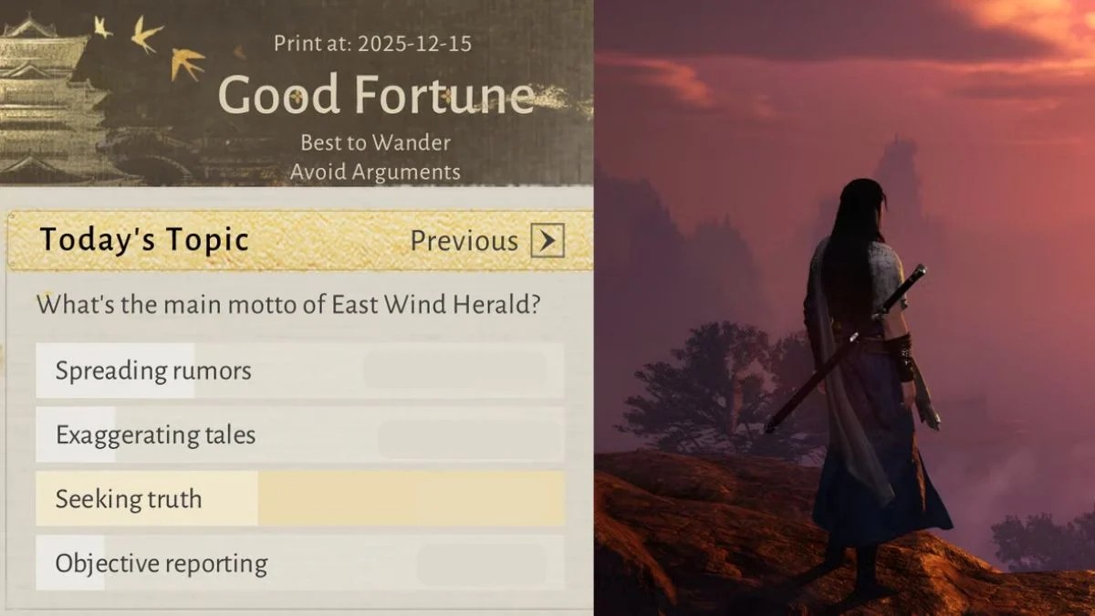 What Is the Main Motto of the East Wind Herald in Where Winds Meet?