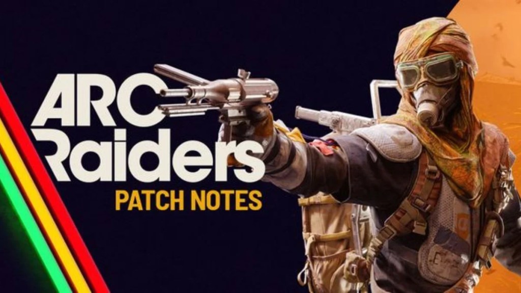 An ARC Raiders character wearing a desert hood and goggles holding a futuristic gadget against a dark background.