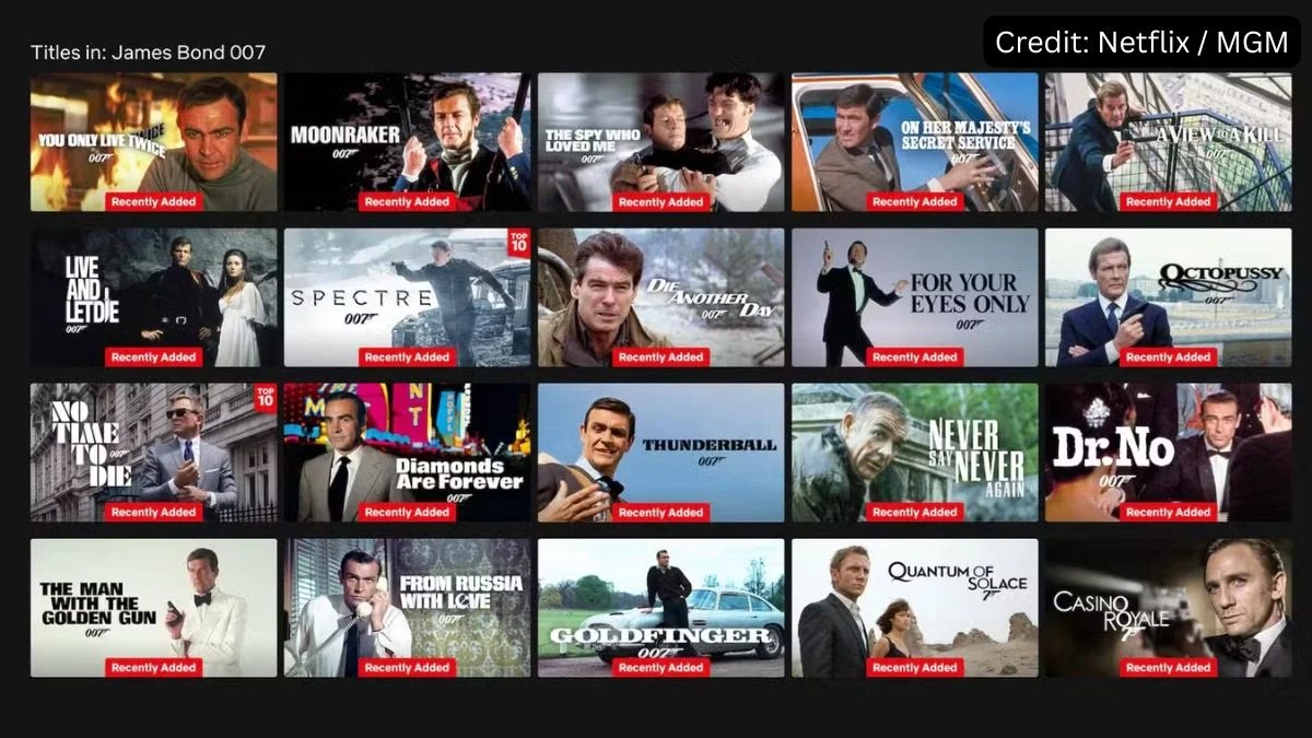 James Bond Movies on Netflix 2026: Full List of All 25 Official 007 Films in Order
