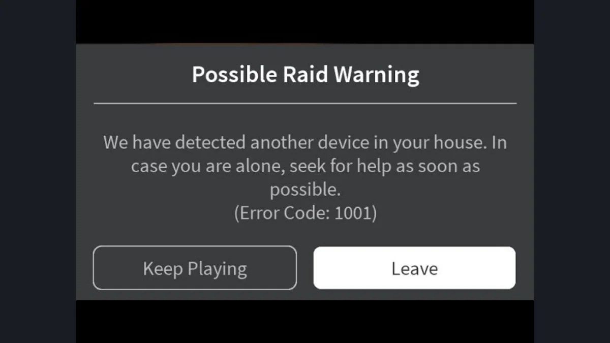 Roblox Error Code 1001 Possible Raid Warning: Is It Real or Fake?