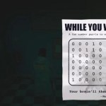 In-game note from Control Resonant showing the seven-row binary puzzle for the Central laundromat washing machines.