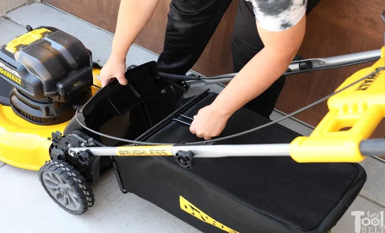 how to attach bag to lawn mower