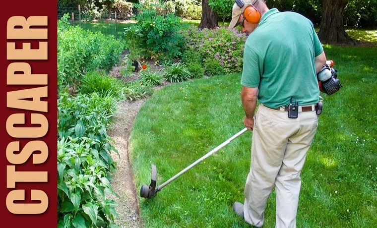how to edge yard with weed eater