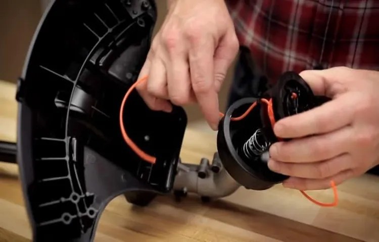how to put line a weed eater
