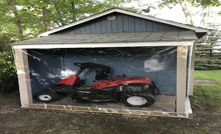 how to store lawn mower and snow blower in garage