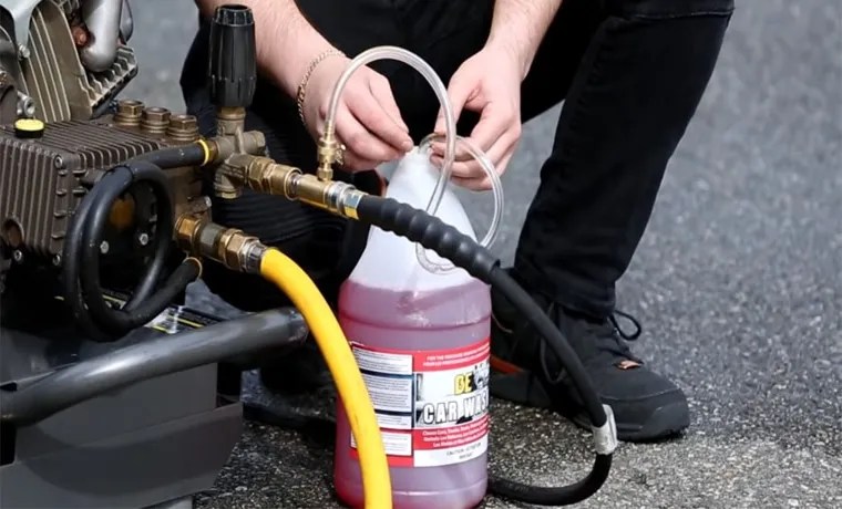 how does a pressure washer pick up soap