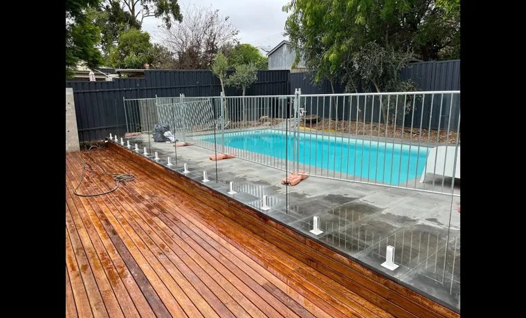 how to install pool fence on pavers