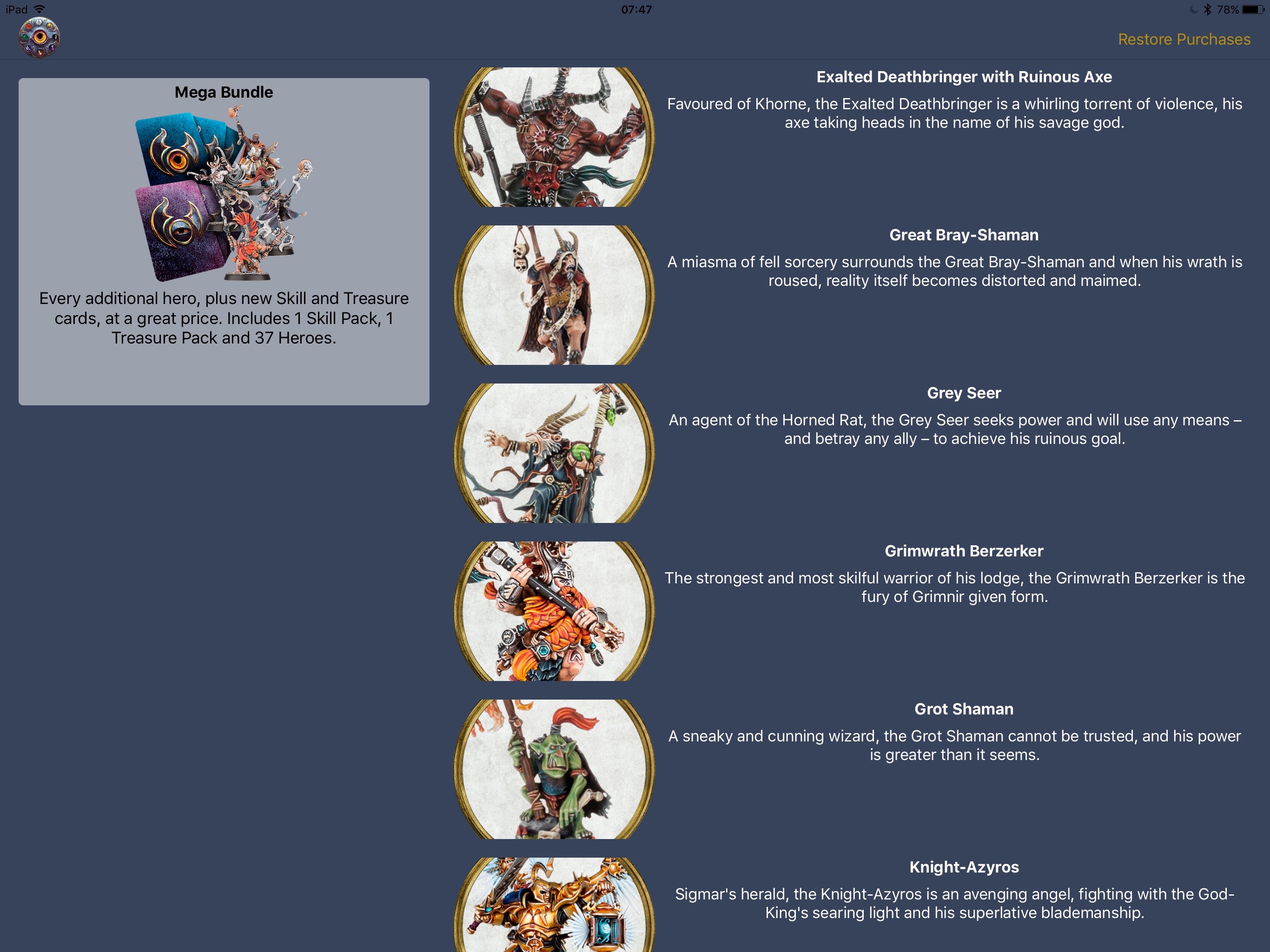 Warhammer Quest App 'My Hero'