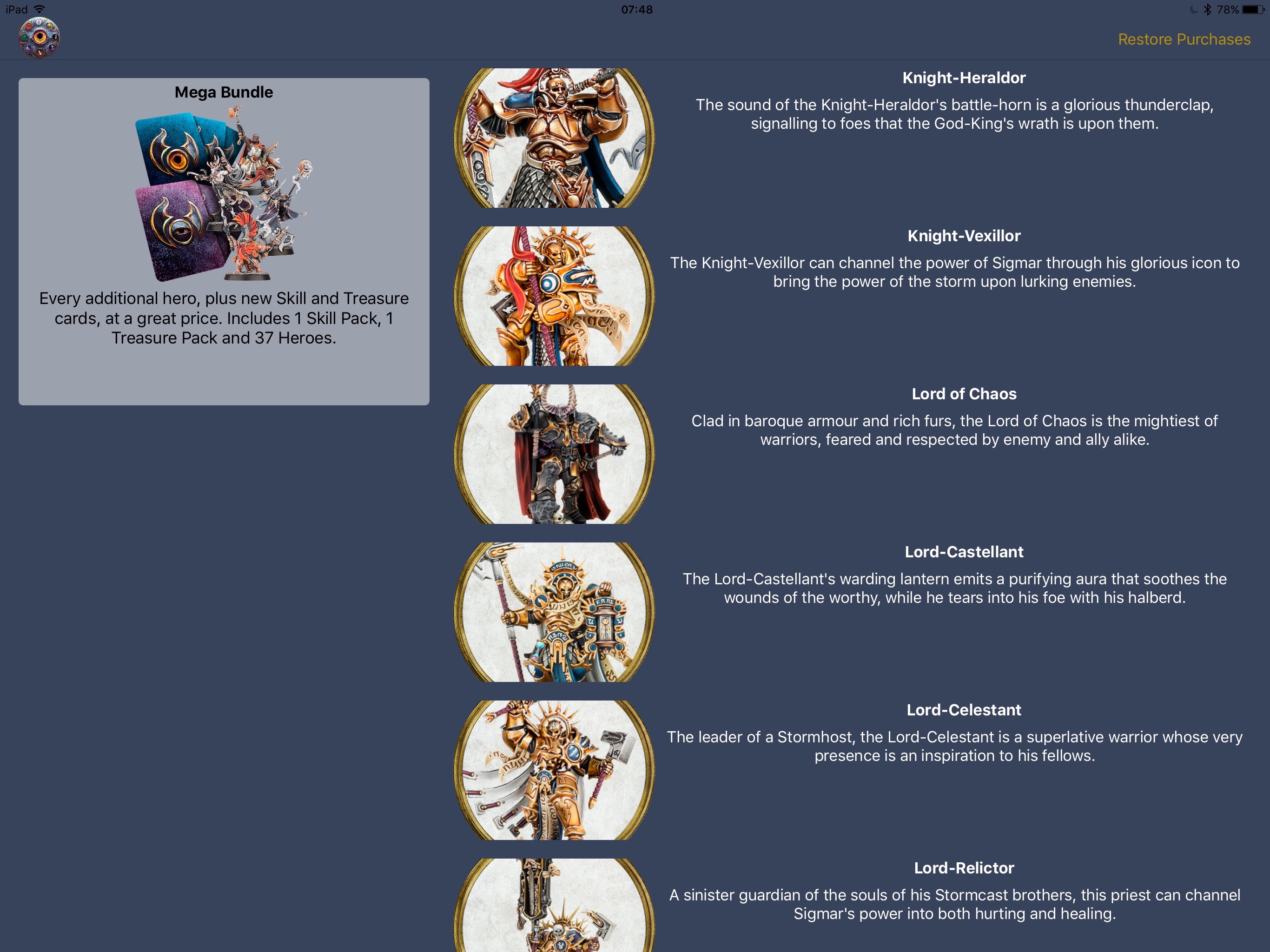 Warhammer Quest App 'My Hero'