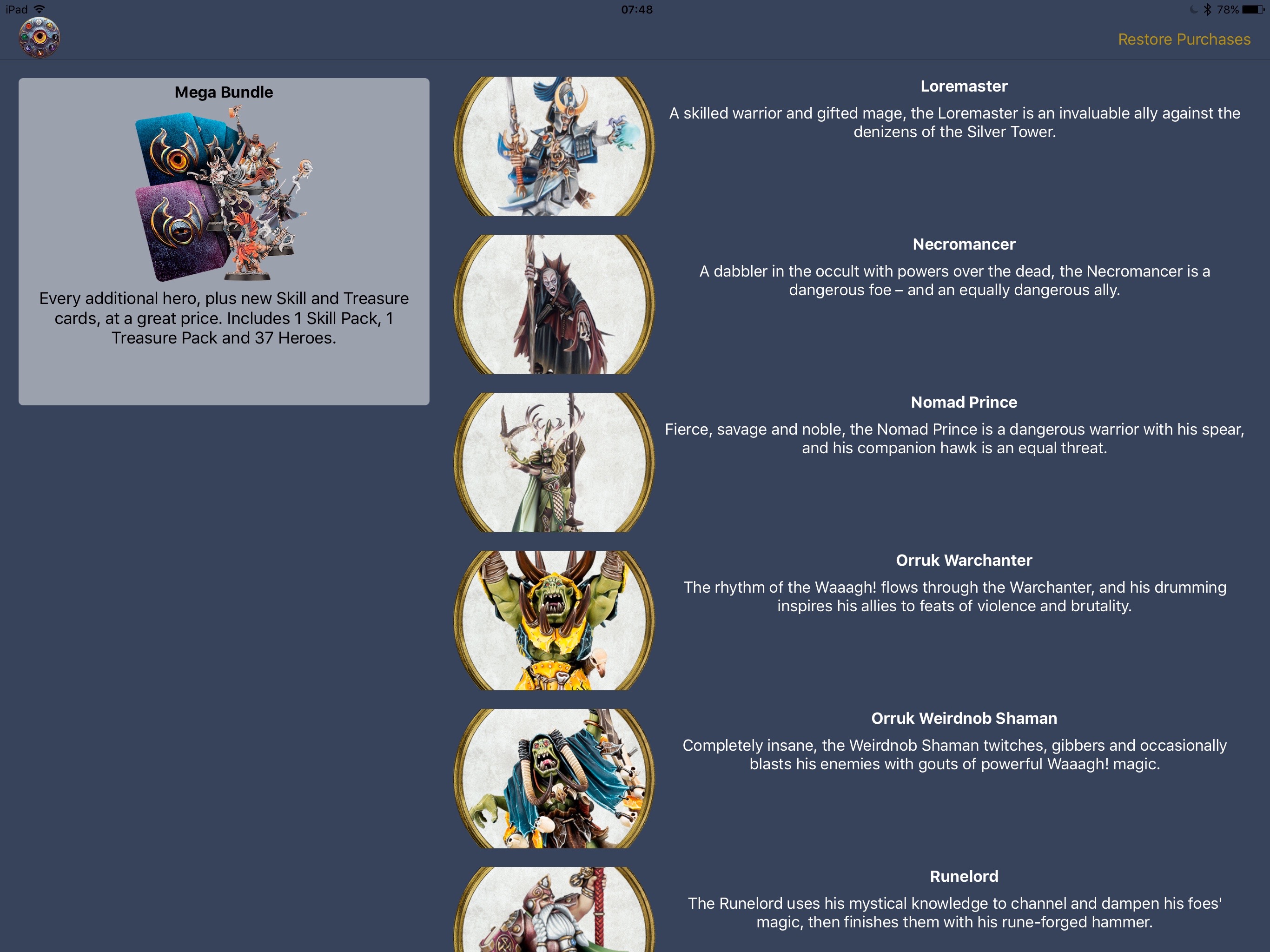 Warhammer Quest App 'My Hero'