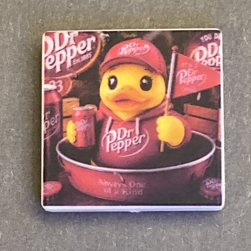 Duck That Is a Doctor Pep Fan Silicone Focal Bead