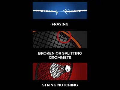 Signs of Broken Strings