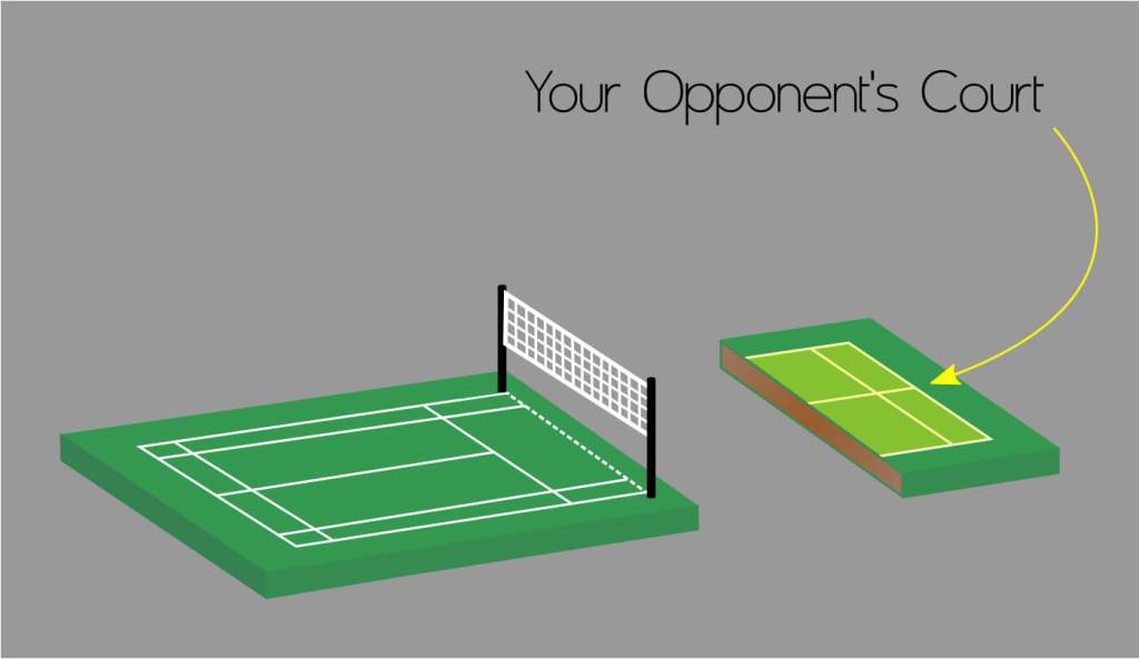 The Lifter's badminton court perception.