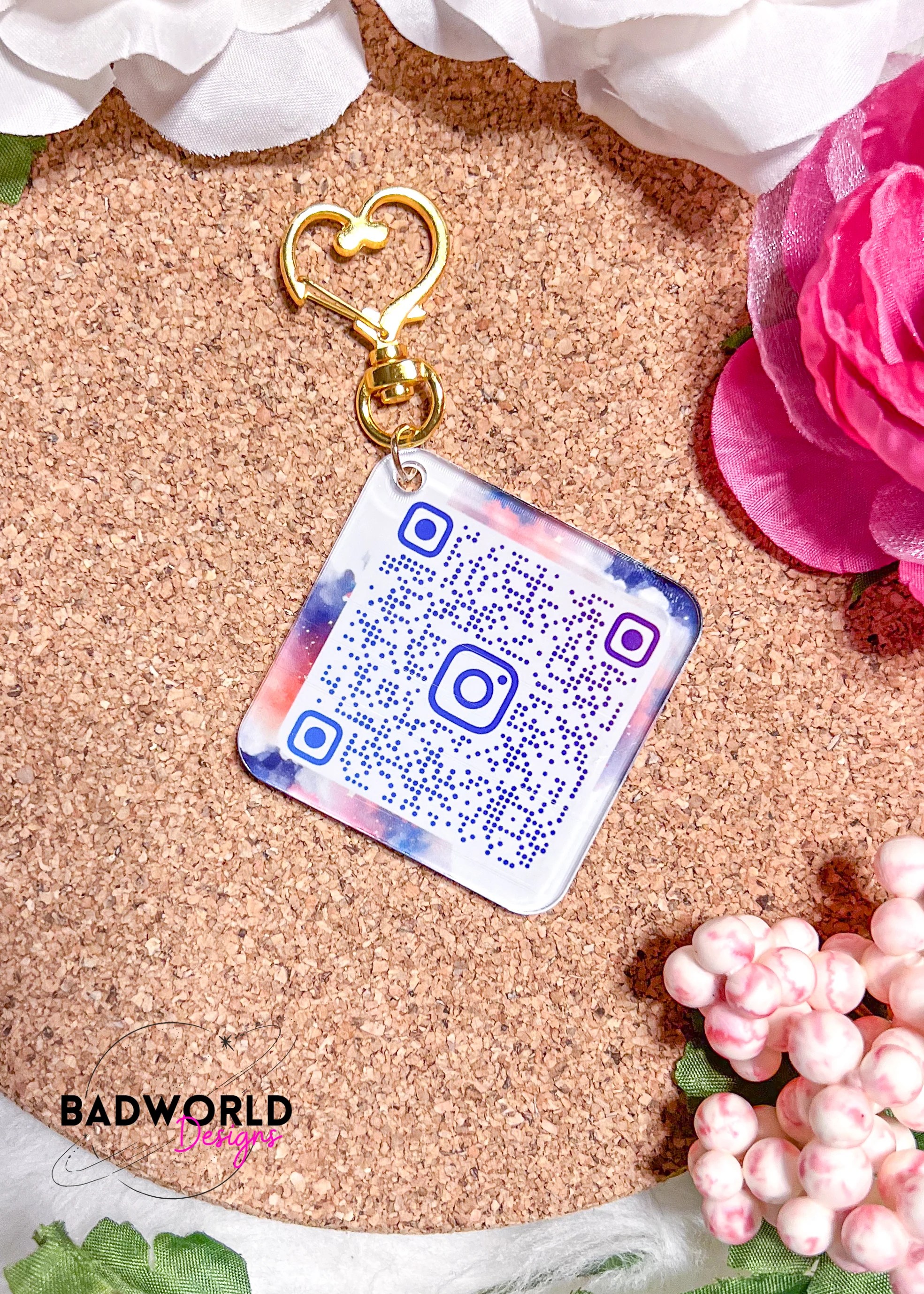 Qr Code Keychain Badworld Designs