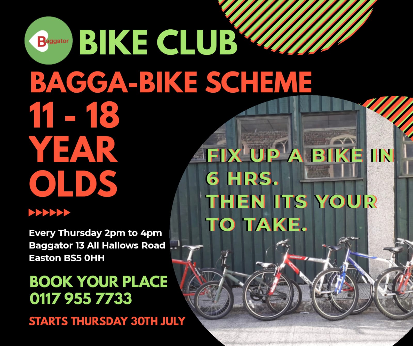 poster for Baggator bike club