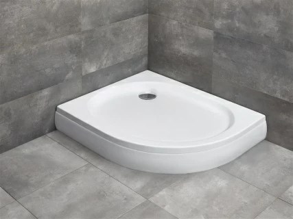 Cadita dus asimetrica semirotunda Radaway Patmos E 120X90X16 cm