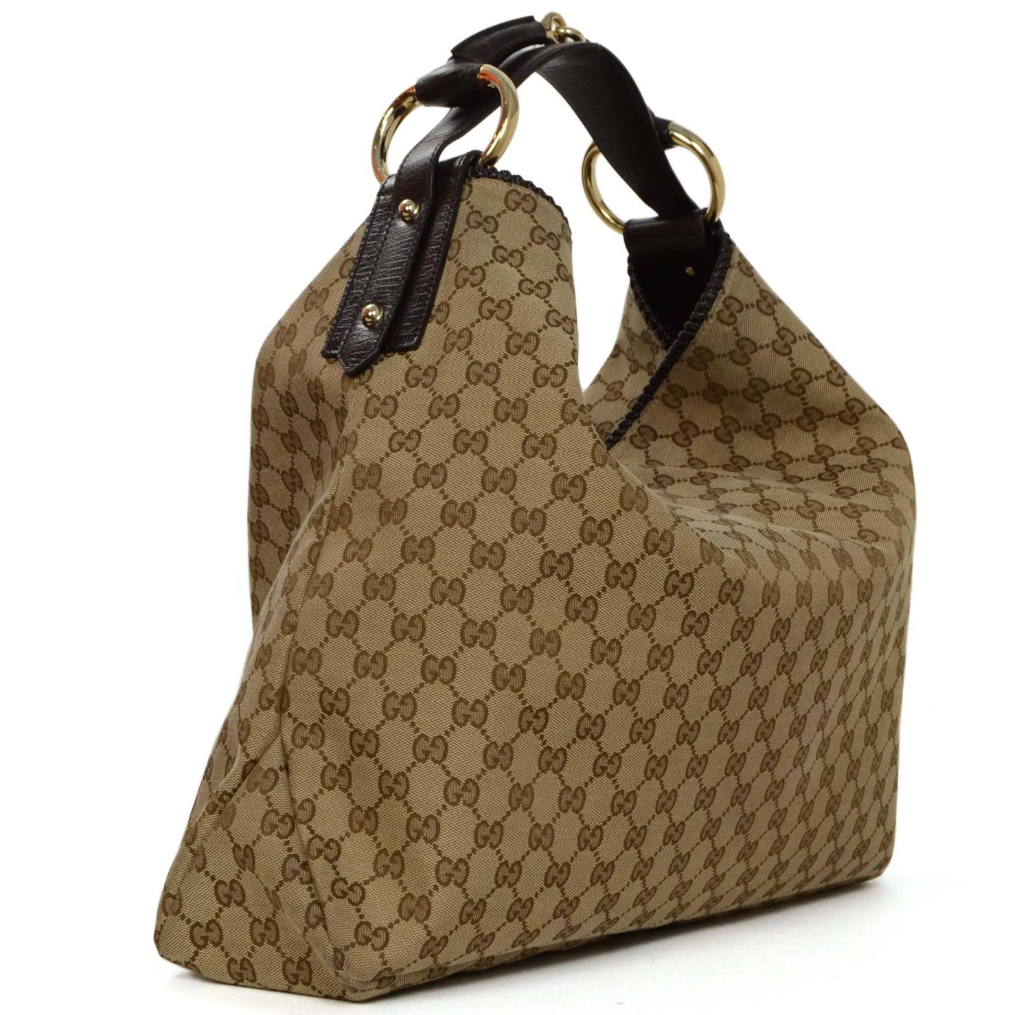 Gucci horsebit hobo bag. hobo shoulder bag with big snap hook hardware