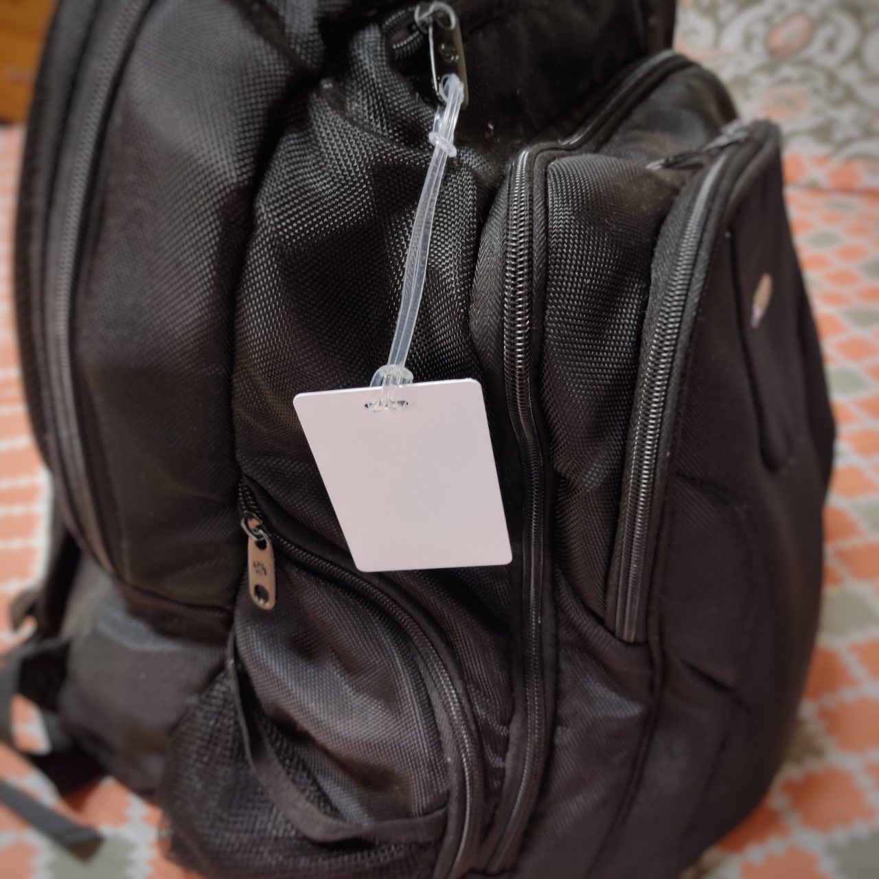 Bag Tag on Backpack