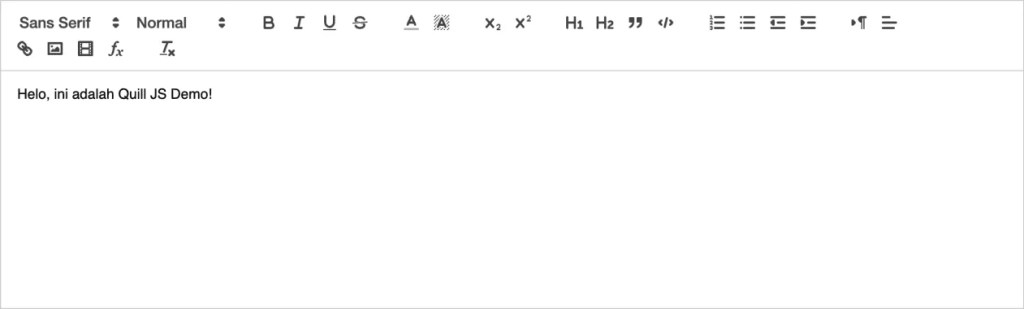 QuillJS Rich Text Editor