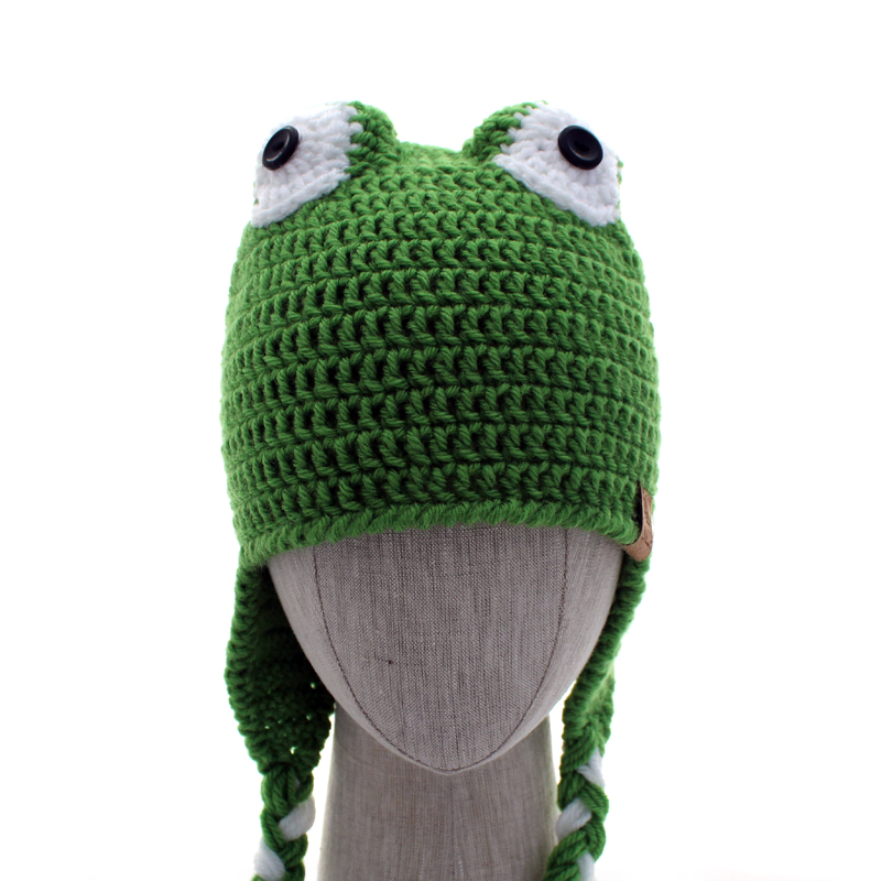 Frog hat knitting pattern
