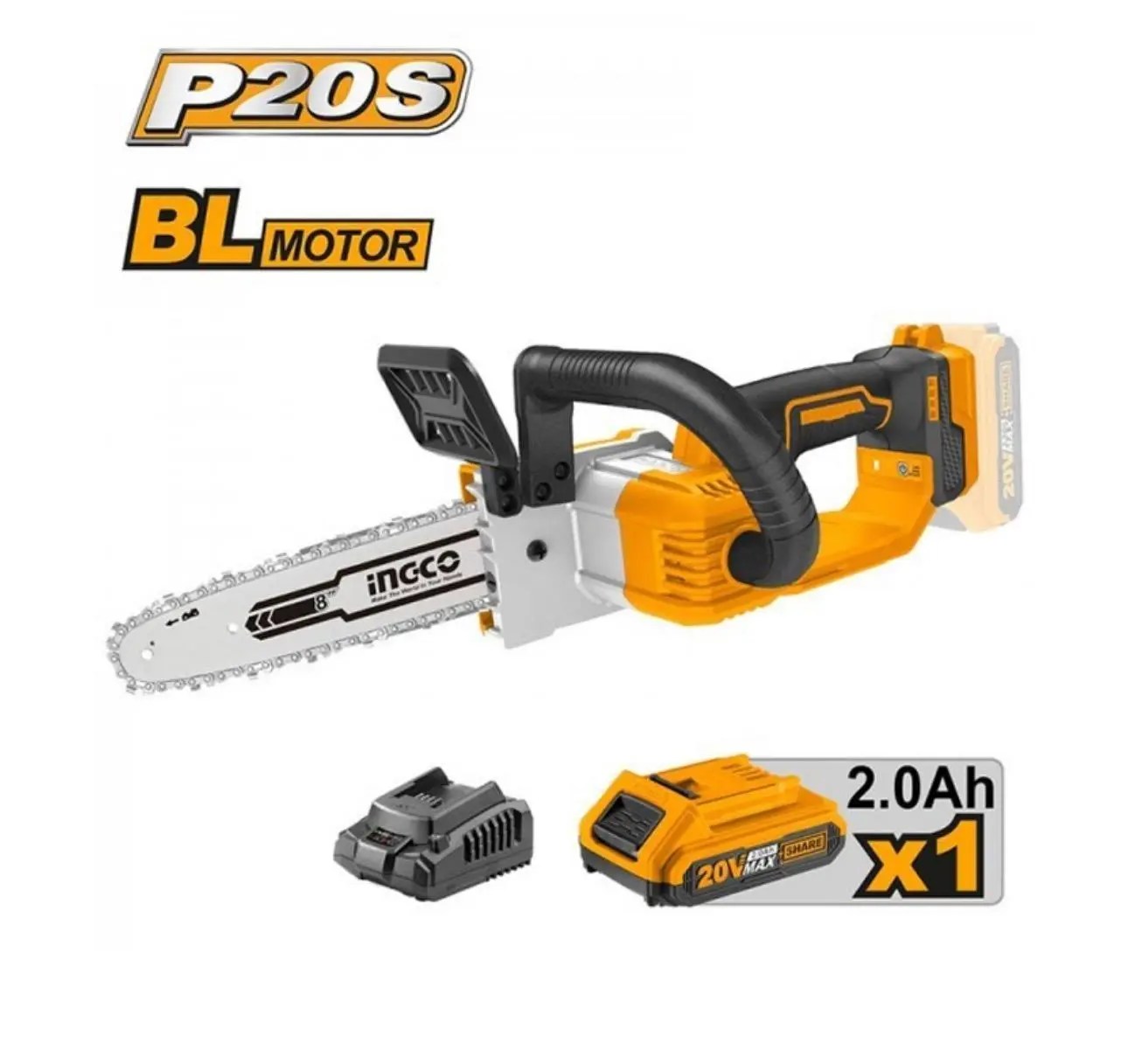 اره زنجیری شارژی 20 ولت اینکو مدل CGSLI20851