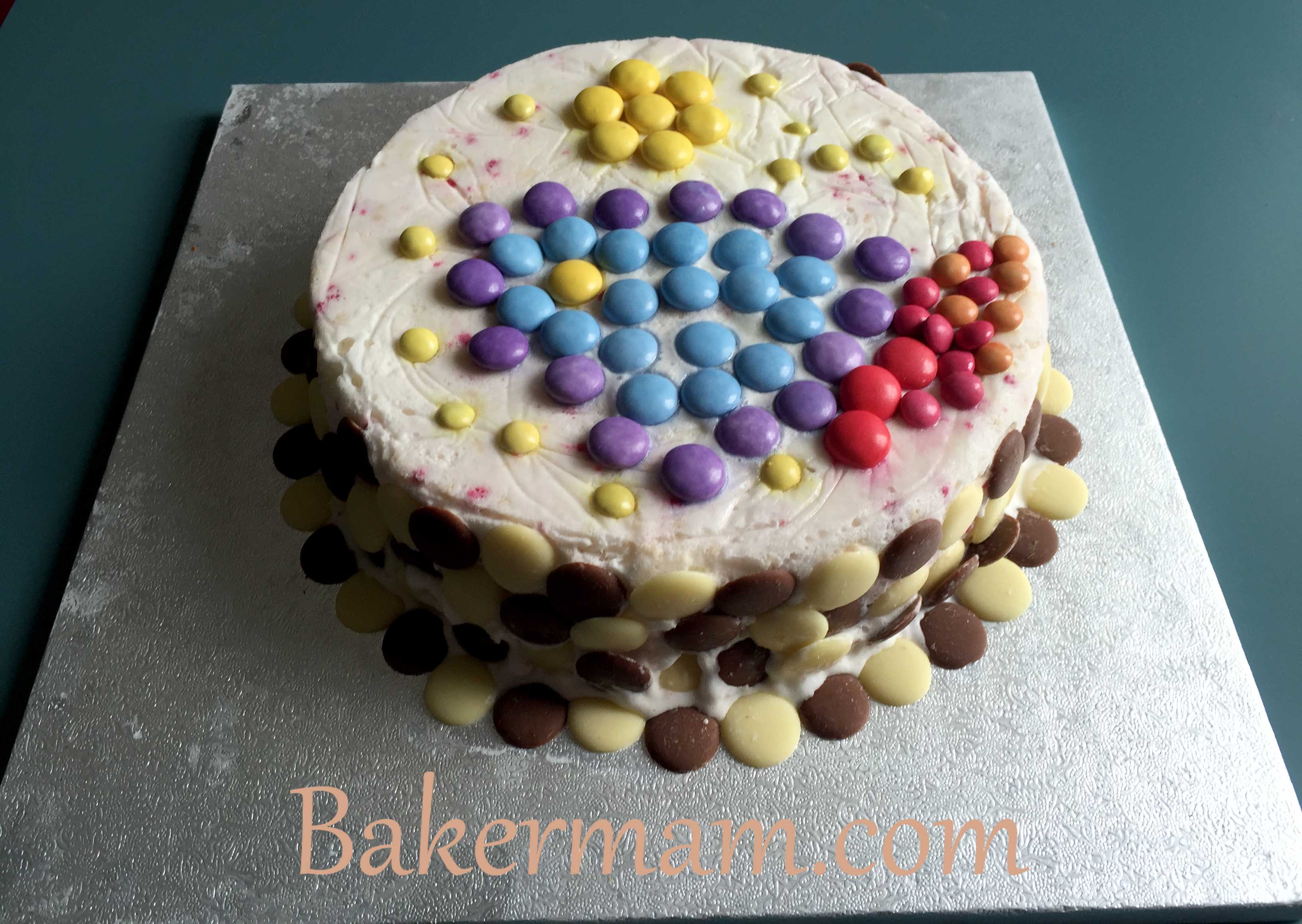 Space rocket ice-cream cake