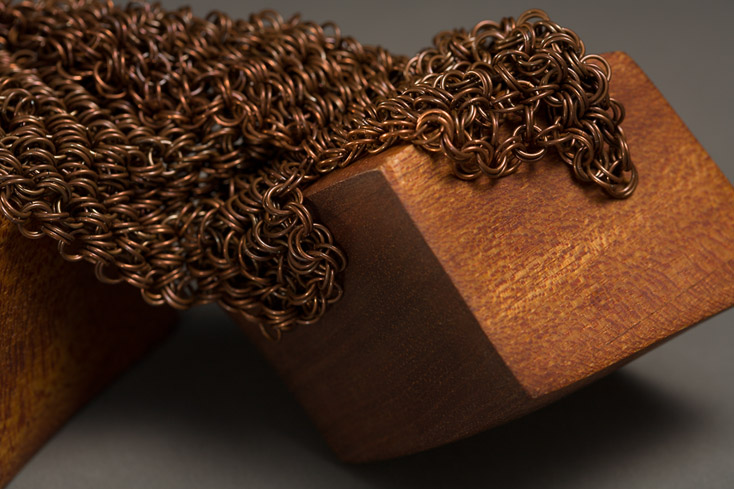 Mahogany, Neodymium Magnets, Copper Plated Steel