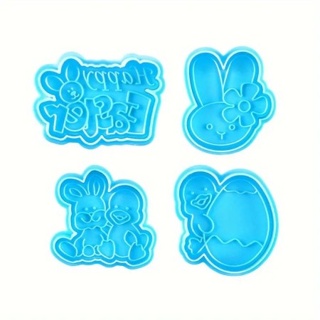 Rabbit Duck Cookie Fondant Cutters Set of 4pcs