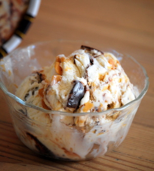Dreyers’s Tagalong Ice Cream, close up