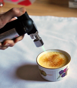 Vanilla Creme Brulee, torched