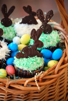 Chocolate Coconut Easter Cupcake