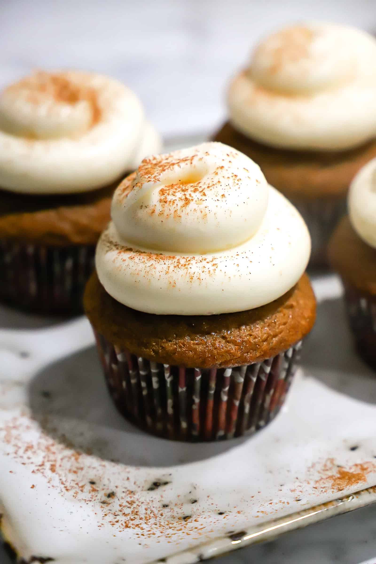 frosted pumpkin cupcakes