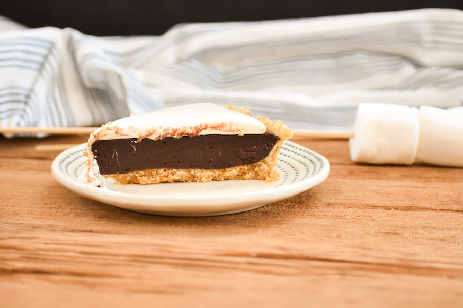 nutella smores pie graham cracker almond hazelnut marshmallow slice Baking Off Script