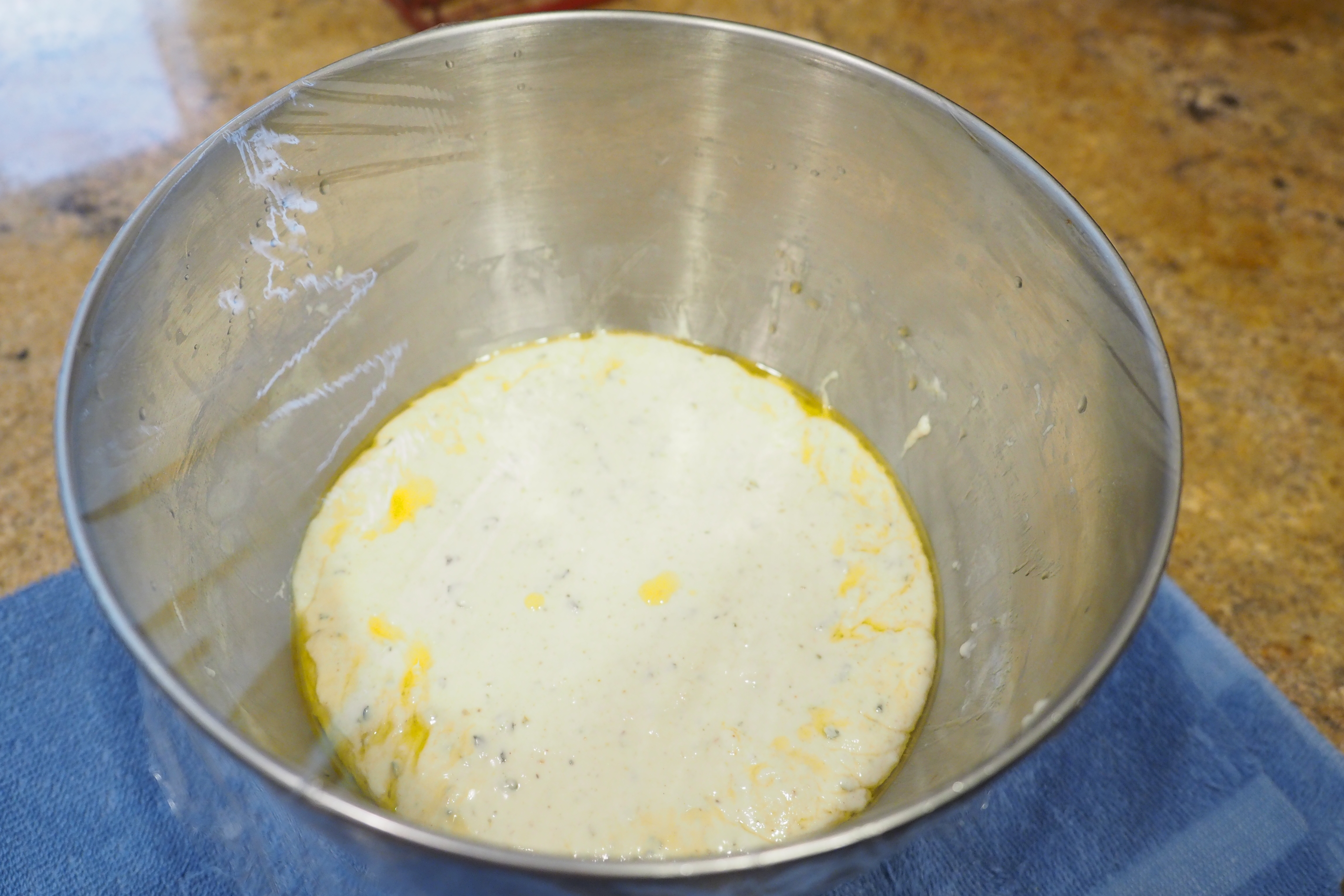 First proof step for focaccia