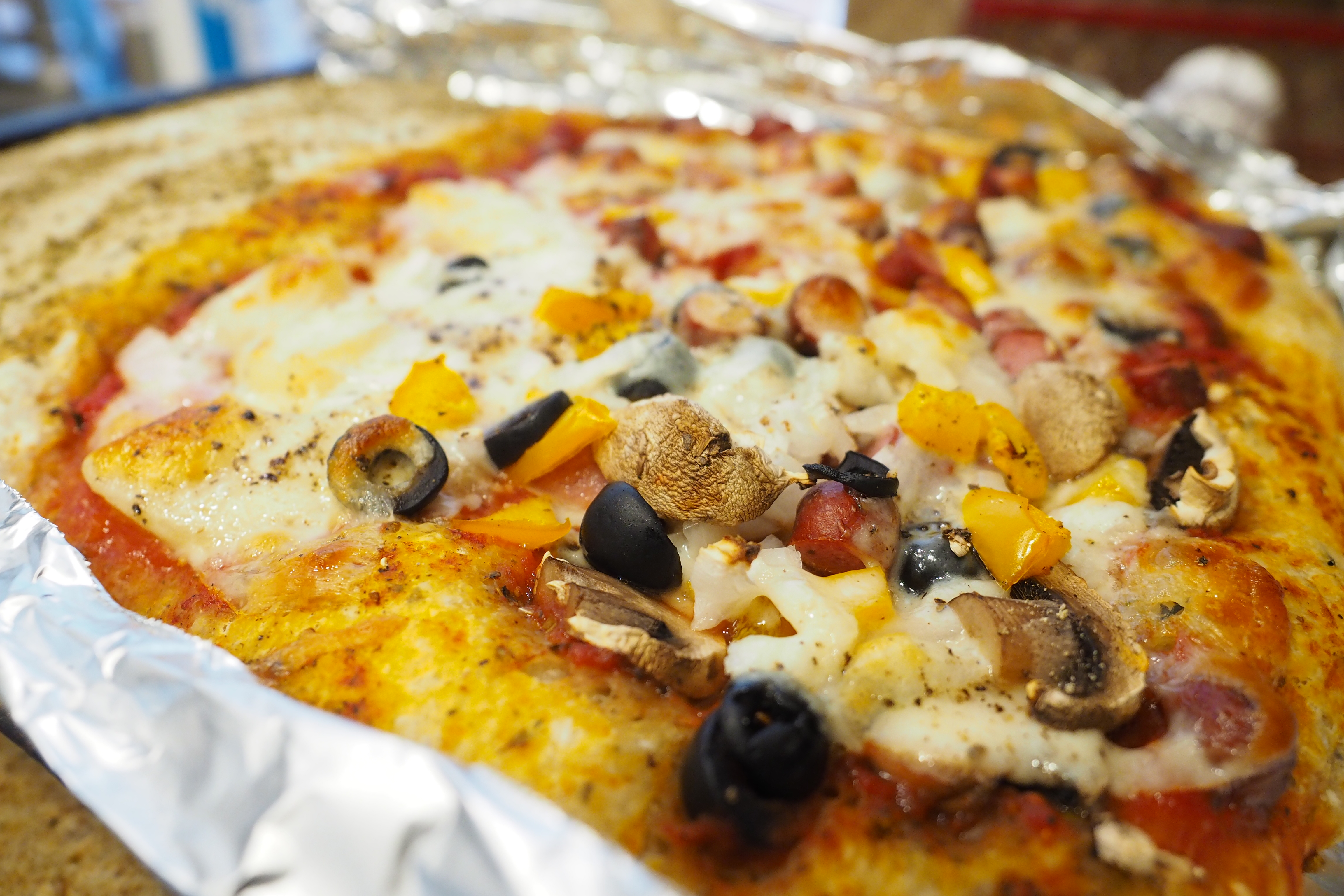 Pizza topping for focaccia after baking