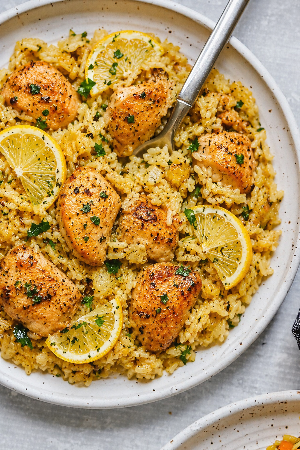 One Pan Lemon Chicken With Rice
