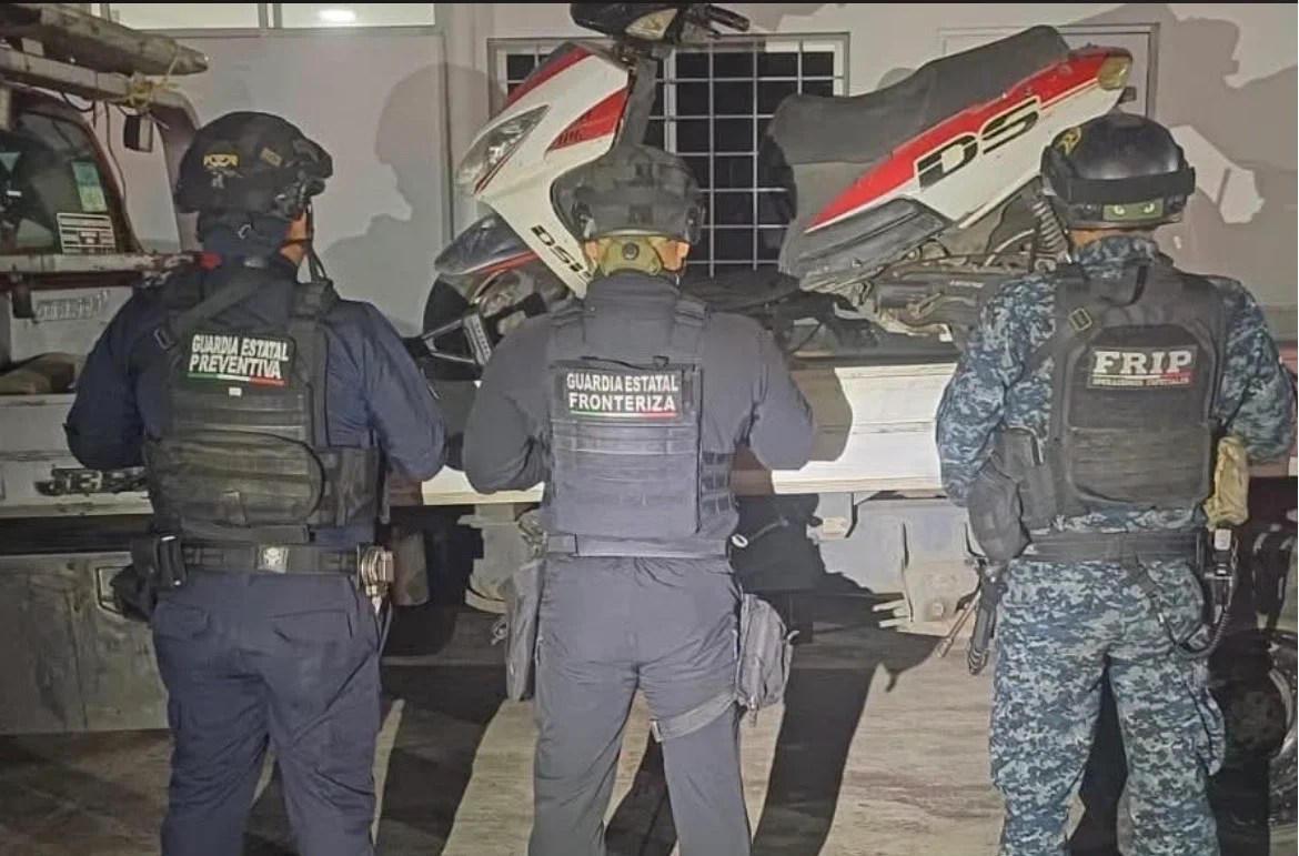 Aseguran moto abandonada en Tapachula