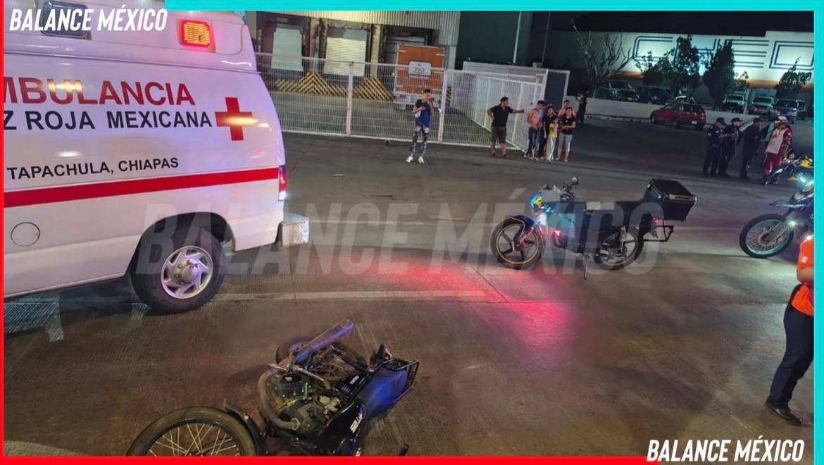 Joven de 17 años, embarazada, resulta atropellada frente al Mercado San Juan de Tapachula