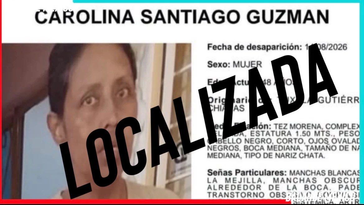 Hallan sin vida a Carolina Santiago Guzmán, desaparecida desde el 14 de agosto en Tuxtla Gutiérrez