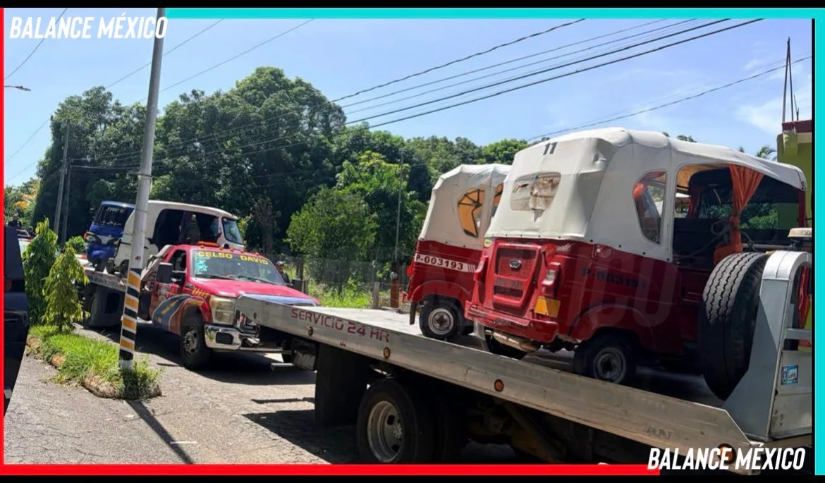 Aseguran mototaxis durante operativo contra el pirataje en Acapetahua