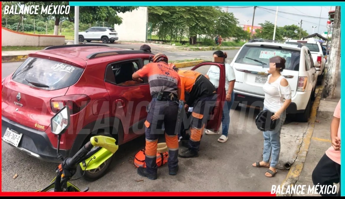Motociclista resulta lesionado tras derrapar por cables tirados en Tapachula
