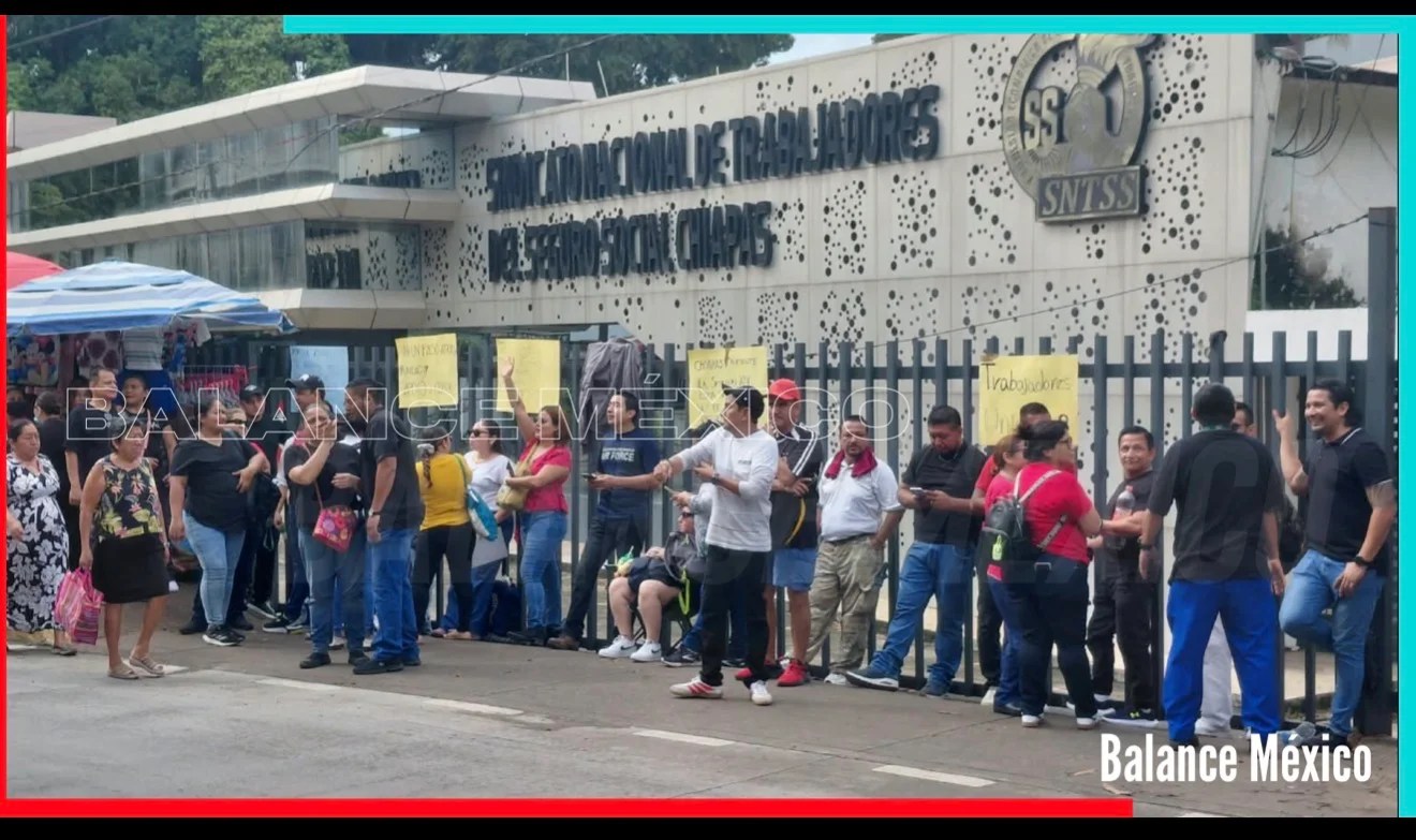 Protesta nacional del IMSS llega a Tapachula, trabajadores advierten posible paro laboral por falta de acuerdos